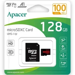 Apacer Tarjeta de Memoria 128GB microSDXC UHS-I con Adaptador